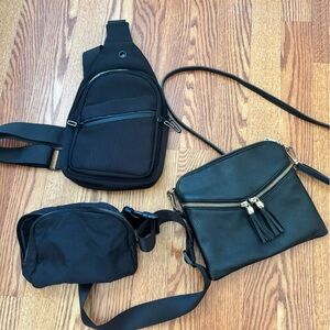 3 piece black bag bundle